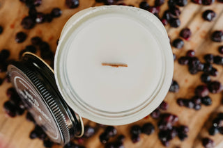 Wild Huckleberry Soy Wax Candle - Non-toxic- Hand Poured 4oz: 4oz / Wood Wick