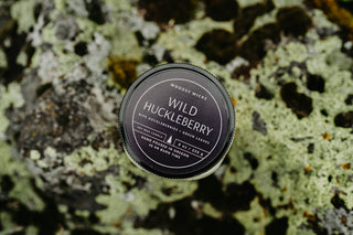 4oz candles Gift Candles Corporate Gifts Pacific Northwest: Wild huckleberry / Crackling Wood Wick
