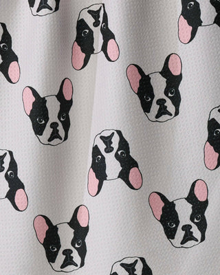 Frenchie Faces Tea Towel: Sky