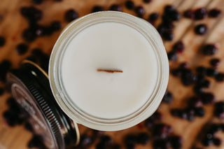 Wild Huckleberry Soy Wax Candle - Non-toxic- Hand Poured 4oz: 4oz / Wood Wick