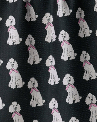Poodle Parade Tea Towel: Brown