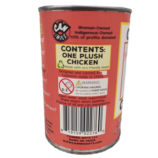 Canned Chicken | Farm Animal Plush w/Jokes | Unique Gift: Pop Top Lid