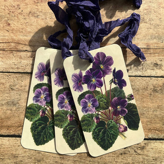 Beautiful Gift Tags Violet  SINGLE or pkg/3  : Pkg/3