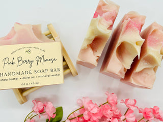 Pink Berry Mimosa Handmade Soap Bar VEGAN COLD PROCESS