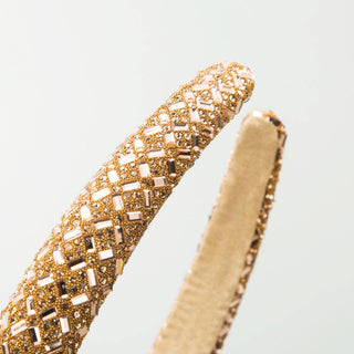 Baroque Rhinestone Headband Chic Simple Design for Women: White