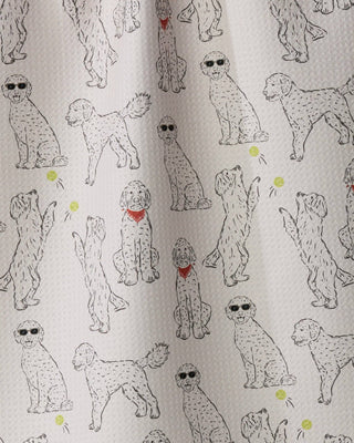 Doodle Daze Tea Towel: Poppy