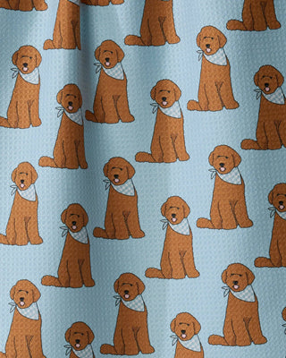Doodle Days Tea Towel: Powder-blue