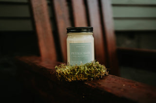 Petrichor Candle - 100% Soy Wax - Rain candle - Outdoor: 12oz / Wood Wick