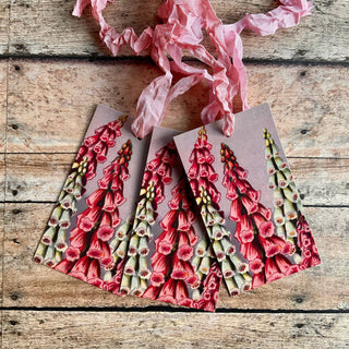 Beautiful Gift Tags Foxglove - Single or Pkg/3: Pkg/3