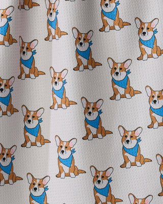 Corgi Pals Tea Towel: Pink-1