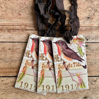 Beautiful Gift Tags, Single or Pkg of 3 - 1912 Bird: Set of 3