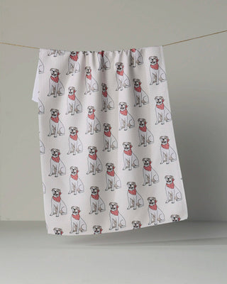 Bulldog Club Tea Towel: Black