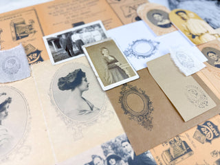 Portrait Ephemera Kit for Junk Journaling