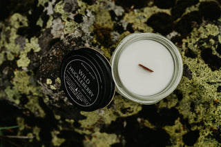 Wild Huckleberry Soy Wax Candle - Non-toxic- Hand Poured 4oz: 4oz / Wood Wick