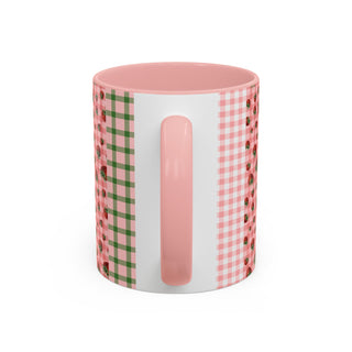 Mug - Strawberry Pattern Accent Coffee Mug for Spring & Summer