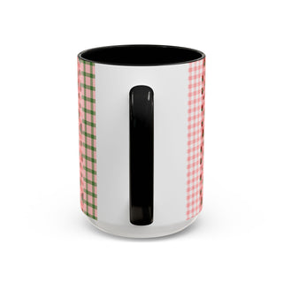 Mug - Strawberry Pattern Accent Coffee Mug for Spring & Summer