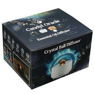 Candyl Oracle Crystal Ball Flame Essential Oil Diffuser: Black