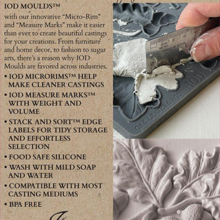 IOD Bibelots Iron Orchid Designs silicone mould embellishment applique for furniture home décor mix media baking arts and craft