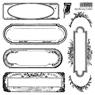 Apothecary Labels IOD stamp new small size