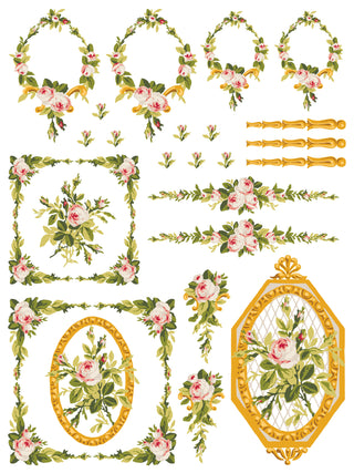 PETITE FLEUR PINK IOD PAINT INLAY