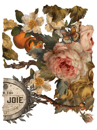 IOD Jooie Des Roses Rub On Decal Transfer for Furniture Decor Transfer DIY Furniture Makeovers