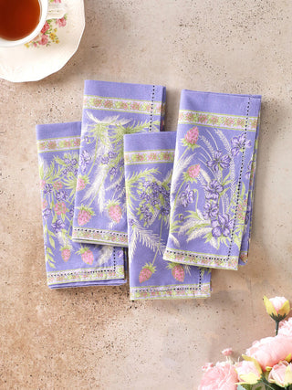 Napkin Linen Cloth Clover Luncheon Napkin Set of 4