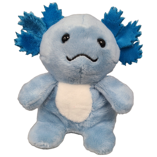 Canned Blue Axolotl Stuffed Animal Plush w/Jokes Unique Gift: Pop Top Lid