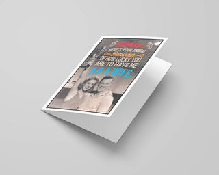 Handmade Vintage Cute Funny Valentine Cards for Him, Husband