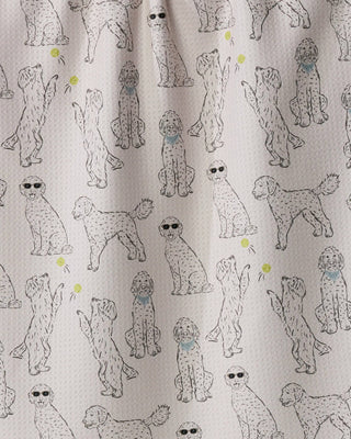 Doodle Daze Tea Towel: Poppy
