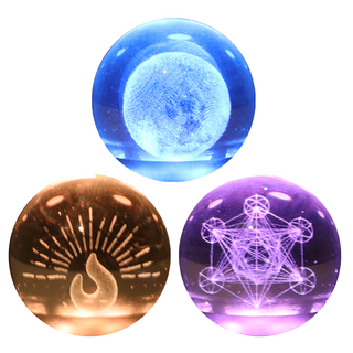 Candyl Oracle Crystal Ball Flame Essential Oil Diffuser: Black