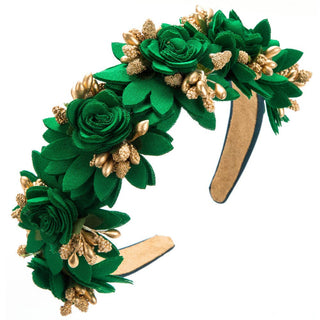 Floral Headband with Rose Accents for Women: Light Pink
