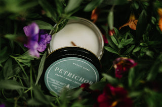 Petrichor Candle - 100% Soy Wax - Rain candle - Outdoor: 12oz / Wood Wick