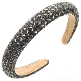Baroque Rhinestone Headband Chic Simple Design for Women: White