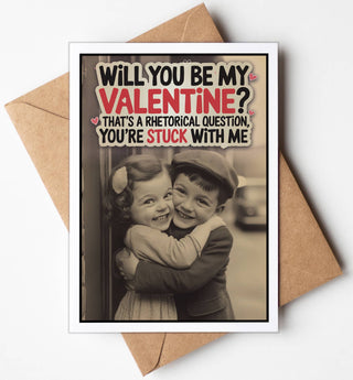 Funny Vintage Handmade Cute Valentine Cards for Her, Him