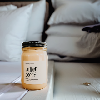 Butter Beer Scented Candle - 100% Soy Wax - Nontoxic 12oz