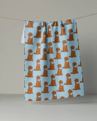 Doodle Days Tea Towel: Powder-blue