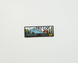 Oregon Rectangle Embroidered Iron On Patch