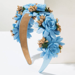 Floral Headband with Rose Accents for Women: Light Pink