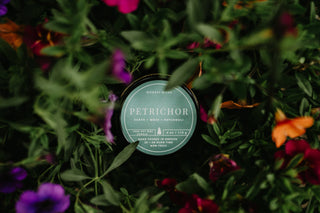 Petrichor Candle - 100% Soy Wax - Rain candle - Outdoor: 12oz / Wood Wick