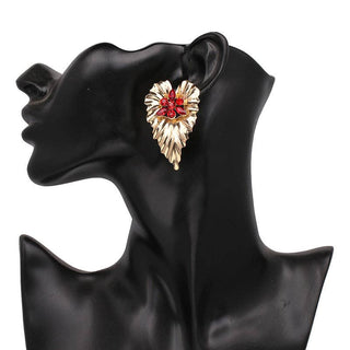 Colorful Heart-Shaped Bohemian Alloy Earrings: AB Color
