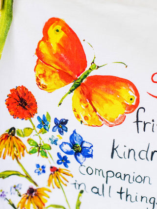 Sister Garden Watercolor Tea Towel Aril Cornell collection