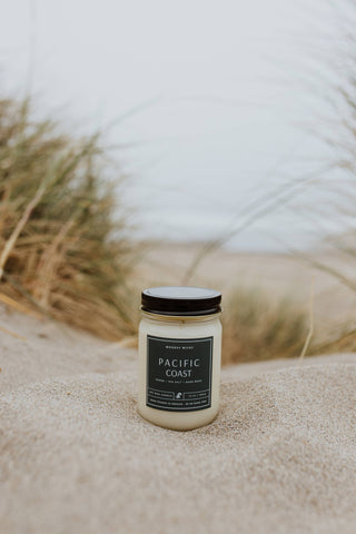 Pacific Coast Candle Soy Wax 12oz Oregon Washington Cali 12oz Wood Wick