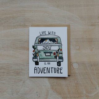 Life with You Van Greeting Card
