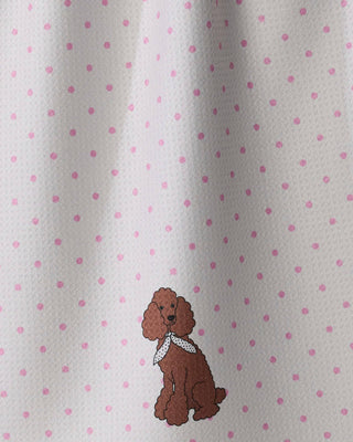 Poodle Charm Tea Towel: Black