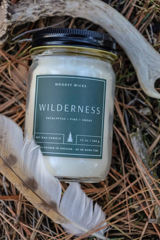 Wilderness Oregon Candle Woodsy Wicks 12oz jar