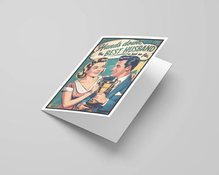 Cute Handmade Valentine Card Vintage Funny Valentine Card for Him, Husband