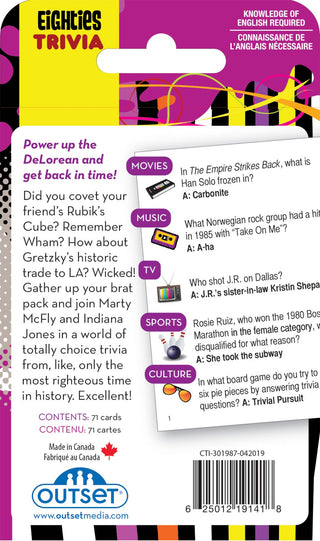 1980s A Decade of Trivia Card Game