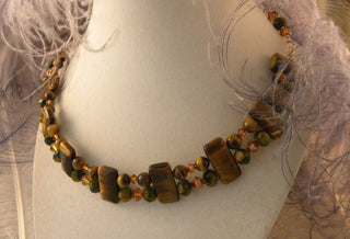 Bonnie TalPalace Tiger Eye Adjustable Choker and Earrings Handmade item