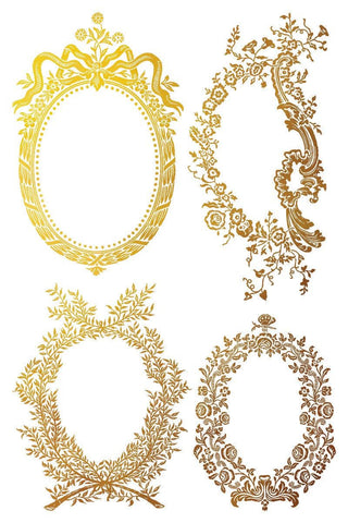 Gilded Gold and Silver Rub-ON IOD Petits Ornements Transfer for DIY Furniture Makeovers Unique Home Decor Handcrafted gifts