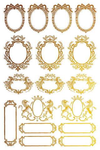 Gilded Gold and Silver Rub-ON IOD Petits Ornements Transfer for DIY Furniture Makeovers Unique Home Decor Handcrafted gifts